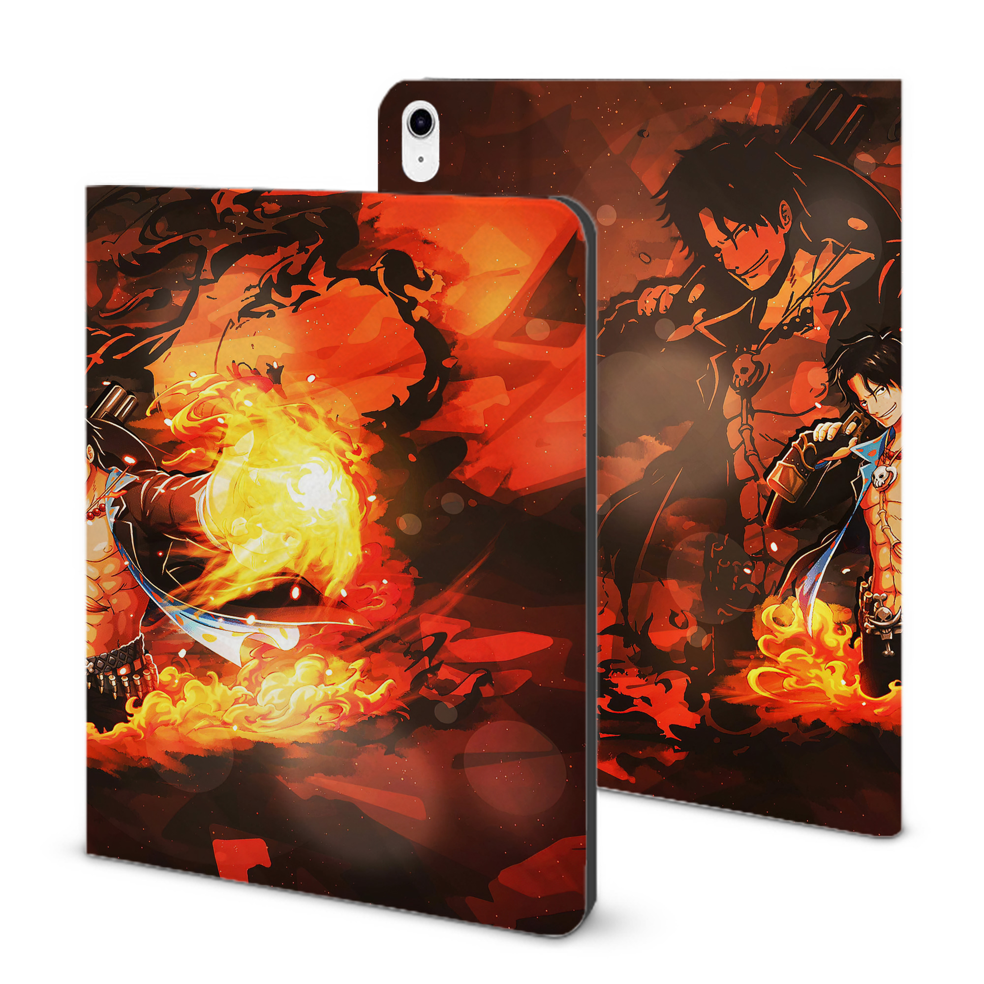 （画像用） ワンピース ONE PIECE IPad ケース ブック型 PUレザー TPU 耐衝撃 軽量 薄型 ペン収納なし 全面保護 IPad 各モデル対応